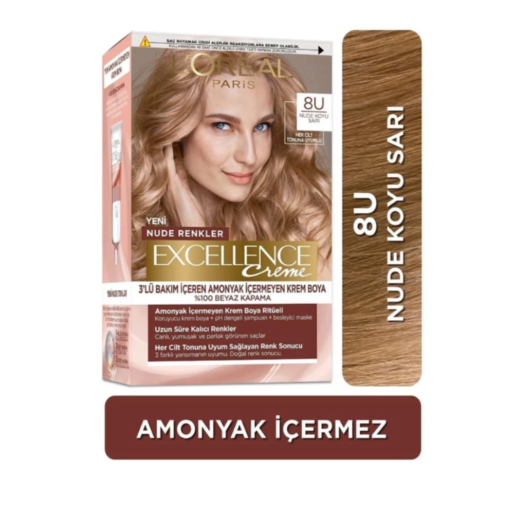 L Oreal Paris Excellence Creme Nude Renkler Sa Boyas U Nude Koyu