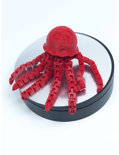 Needion - 3D Hareketli Deniz Anası Oyuncak & Masa Dekoru -Kırmızı