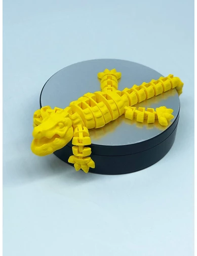 Needion - 3D Hareketli Timsah Figürlü Oyuncak & Masa Dekoru - Sarı