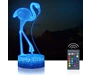 Needion - 3d Işıklı Flamingo Gece Lambası Kumandalı
