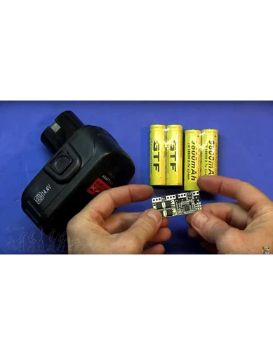Needion - 4x 18650 piller için pil bölmesi ve koruma ve şarj kontrol devres
