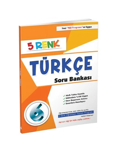 Needion - 5 Renk Yayınları 6. Sınıf Türkçe Soru Bankası
