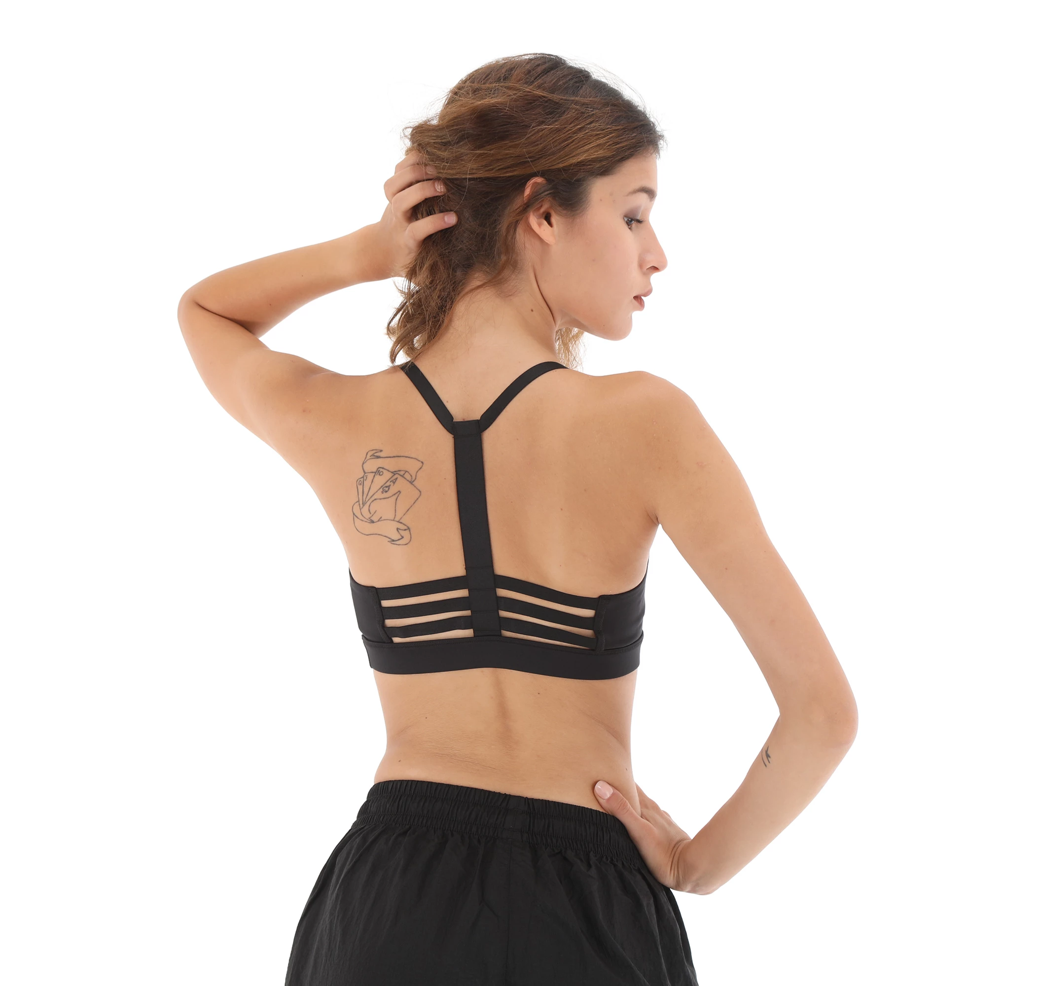 Needion - 519471-02 Puma Low Impact Strappy Bra Kadın Büstiyer Siyah