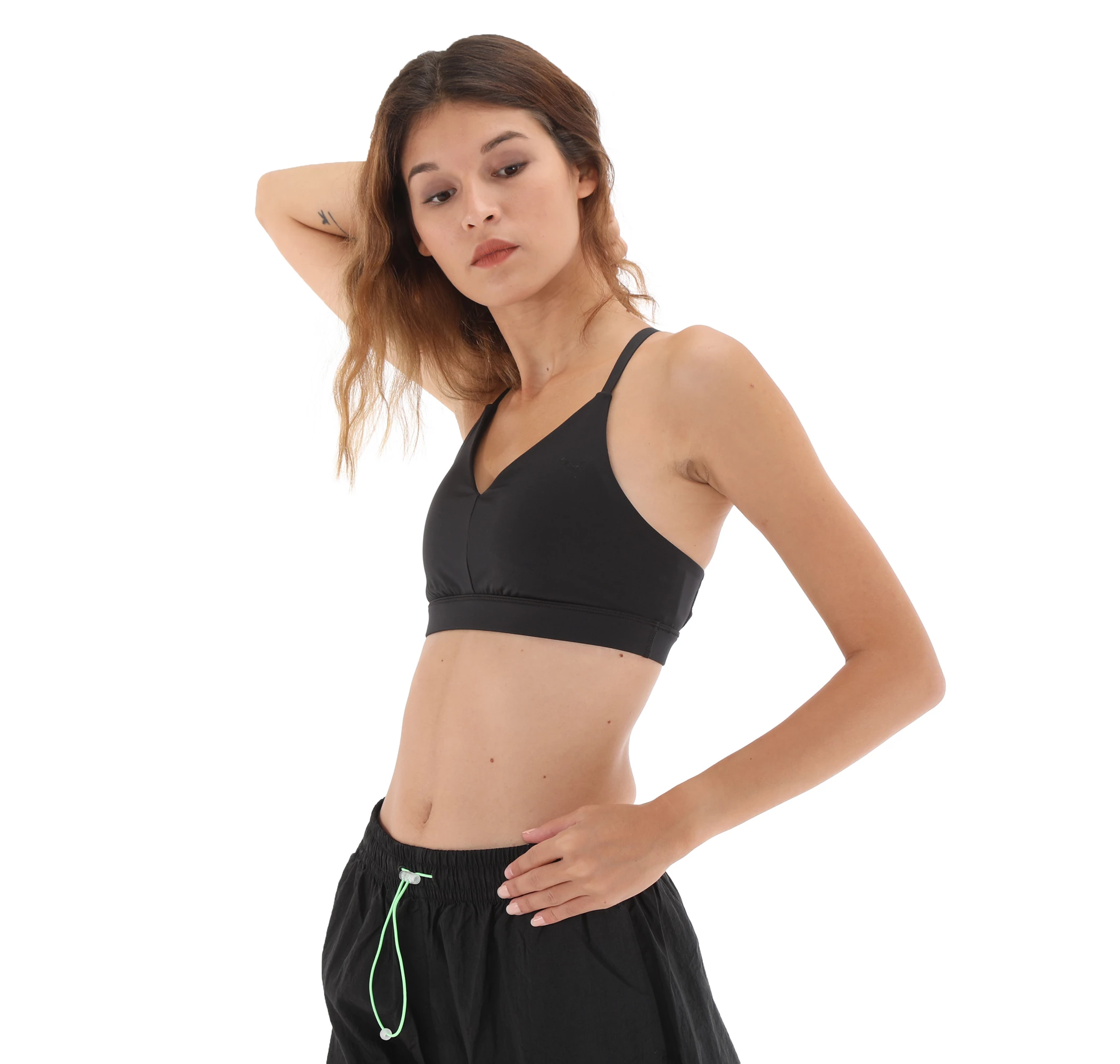 Needion - 519471-02 Puma Low Impact Strappy Bra Kadın Büstiyer Siyah