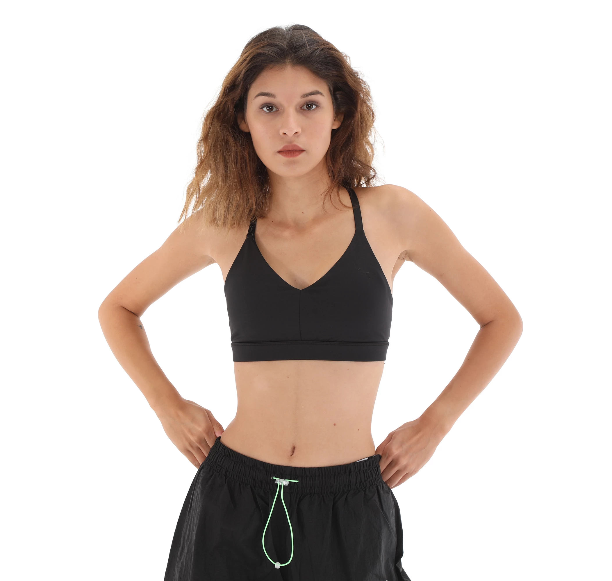 Needion - 519471-02 Puma Low Impact Strappy Bra Kadın Büstiyer Siyah