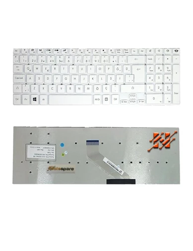 Needion - Acer Aspire E1-522-45002G50Mnkk Uyumlu Laptop Klavye Beyaz TR