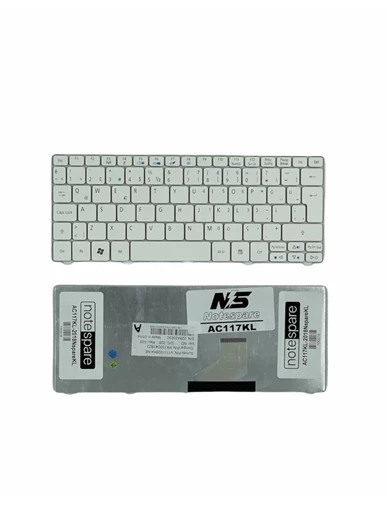 Needion - Acer Aspire One NAV50, NAV70 Uyumlu Laptop Klavye Beyaz TR