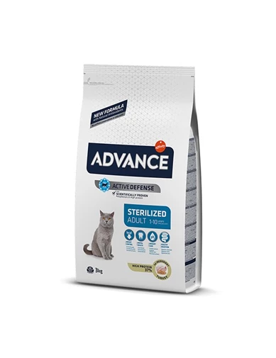 Needion - Advance Sterilised Hindili Kısırlaştırılmış Yetişkin Kedi Maması 3 Kg