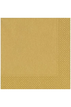 Needion - Altın Renk Kağıt Peçete 20 Adet 33x33 cm