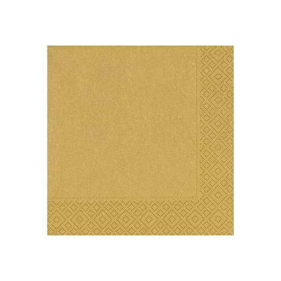 Needion - Altın Renk Kağıt Peçete 20 Adet 33x33 cm