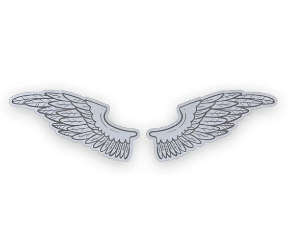 Needion - Angel Wings Melek Kanat Reflektif Sticker Çınar Extreme 