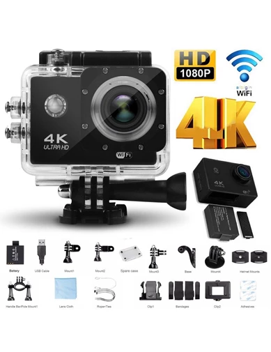 Needion - AngelEye KS-503 4K Ultra HD 170 Derece Wifi Aksiyon Kamera