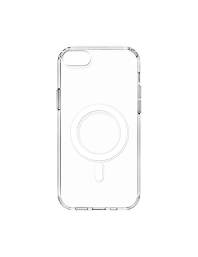 Needion - Apple Iphone Se 2022 Kılıf Magsafe Şarj Özellikli Şeffaf Sert Pc Embos Kapak