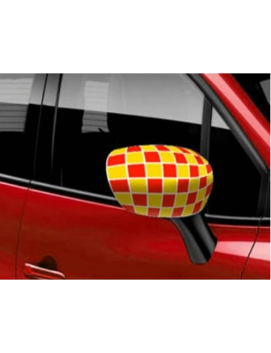 Needion - Araç Ayna Kılıfı 2 Adet - Sarı Kırmızı