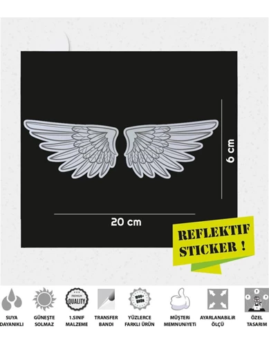 Needion - Archangels Melek Kanat Reflektif Sticker Çınar Extreme 