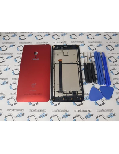 Needion - Asus Zenfone 5 Lcd Ekran+Pil Kapağı Kırmızı