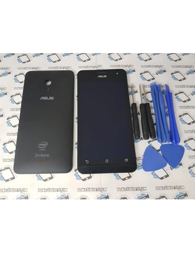 Needion - Asus Zenfone 5 Lcd Ekran+Pil Kapağı Siyah