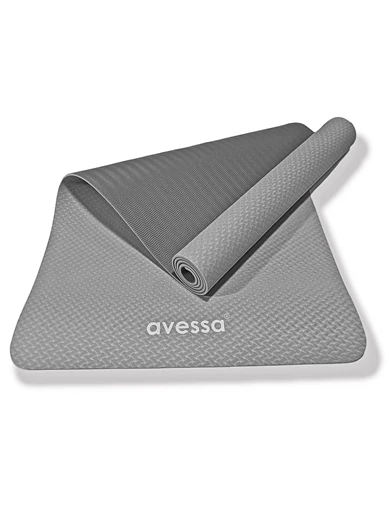 Needion - Avessa Profesyonel Tpe Yoga Mat 0.60 mm GRİ-KOYU GRİ