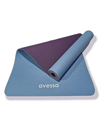 Needion - Avessa Profesyonel Tpe Yoga Mat 0.60 mm Mavi Mor 