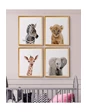 Needion - Baby Animal Bebek/çocuk Odası %100 Mdf Dekoratif Duvar Tablo Seti 4 Parça