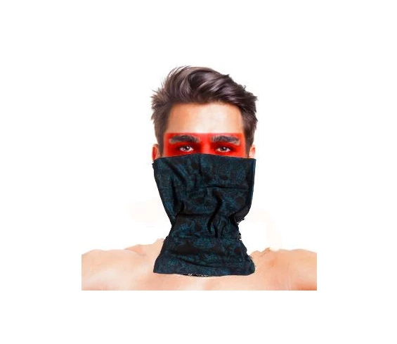 Needion - Baf Bandana Çoklu Kafatası Mavi Siyah Maske