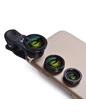 Needion - Balık Gözü Lens Fish Eye 3 Wide Geniş Açılı Makro Telefon Lensi Altın