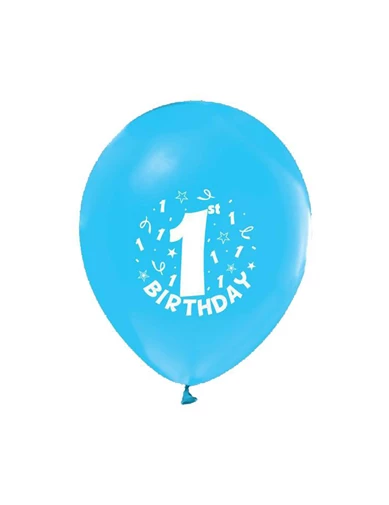 Needion - Balon 1+1 Happy Birthday 1 Yaş (20 Adet)
