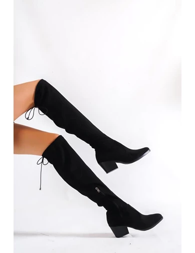 Needion - Basskan Bayan Med Siyah Streç Çorap Çizme