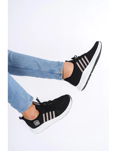 Needion - Bay Siyah Beyaz Sneaker Günlük Spor Ayakkabı 501
