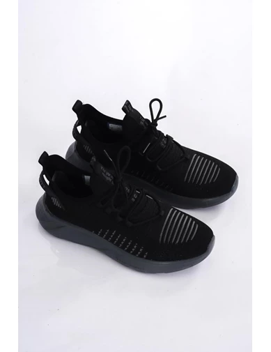 Needion - Bay Siyah Füme Günlük Yürüyüş Ayakkabısı Sneaker 021