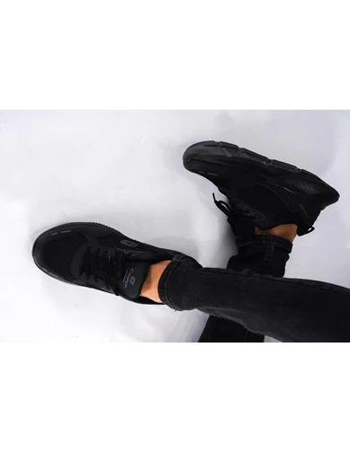 Needion - Bay Siyah Sneaker Yürüyüş Ayakkabısı 1032