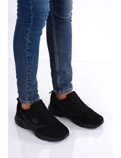 Needion - Bay Siyah Sneaker Yürüyüş Spor Ayakkabısı 762