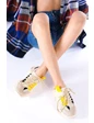 Needion - Bayan Bej Sneaker Renk Detaylı Spor Ayakkabı BEJ 37