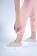 Needion - Bayan Bej Triko Sneaker Ayakkabı BEJ 39