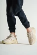 Needion - Bayan Bej Yüksek Tabanlı File Detaylı Sneaker Günlük Spor Ayakkabı Kecsp140 BEJ 37