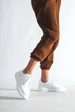 Needion - Bayan Beyaz Bağcıklı Sneaker Günlük Spor Ayakkabı Fdn-01 BEYAZ 37