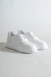 Needion - Bayan Beyaz Bağcıklı Sneaker Günlük Spor Ayakkabı Fdn-01 BEYAZ 37