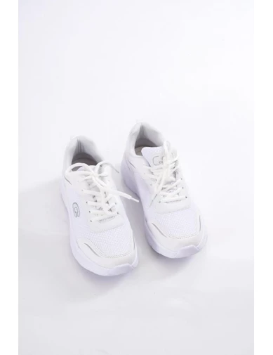 Needion - Bayan Beyaz Sneaker Günlük Yürüyüş Ayakkabısı 5202