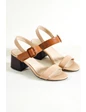 Needion - Bayan Kahverengi Renkli Toka Detaylı Sandalet KAHVERENGİ 36