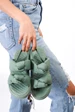 Needion - Bayan Mint Çift Bant Bağlı Sandalet MİNT 39