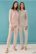 Needion - Bayan -pijama Takımı Gri Uzun Kollu 2021 Yaz Sezonu - Yeni Ürün Gri XL 
