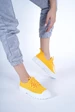 Needion - Bayan Sarı Triko Sneaker Ayakkabı SARI 36