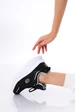 Needion - Bayan Siyah Sneaker Günlük Yürüyüş Ayakkabısı 5202 SİYAH 36