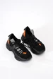 Needion - Bayan Siyah Sneaker Renk Detaylı Spor Ayakkabı SİYAH 37
