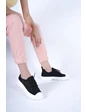 Needion - Bayan Siyah Triko Sneaker Ayakkabı SİYAH 37