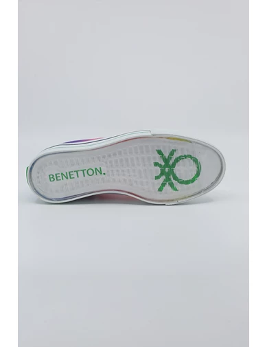 Needion - Benetton Bağcıklı Kadın Spor Ayakkabı Bn-30178 Turuncu/Orange 21S430178