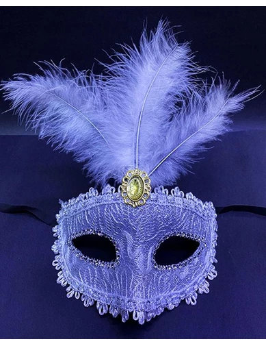 Needion - Beyaz Dantel İşlemeli Balo Maskesi Parti Maskesi 16x22 cm