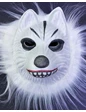 Needion - Beyaz Peluşlu Beyaz Renk Kırılmaz Yumuşak Sibirya Kurt Maskesi 22x19 cm