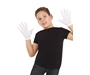 Needion - Beyaz Renk Çocuk Boy Likralı Pandomim Eldiveni