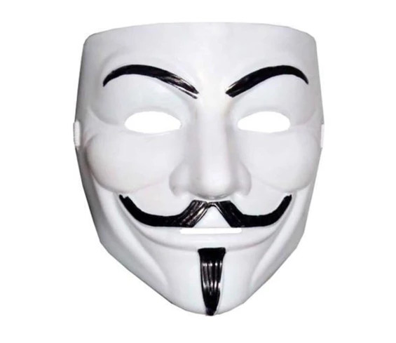 Needion - Beyaz Renk V For Vendetta Maskesi Yerli Üretim